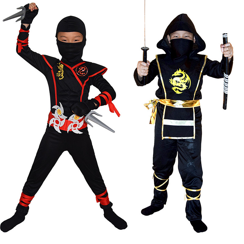 Kids Outdoor Ninja Warrior Course - Disfraz de Ninja Deluxe para niños
