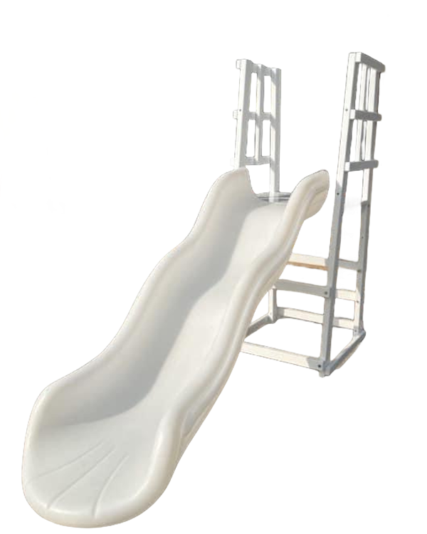 Kids Outdoor Furniture Set - Gran oferta, tobogán doble blanco para