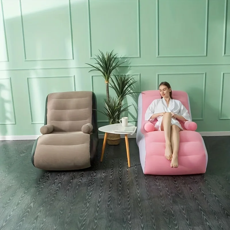 Kids Outdoor Lounge Chair - Sofá perezoso inflable de PVC flocado