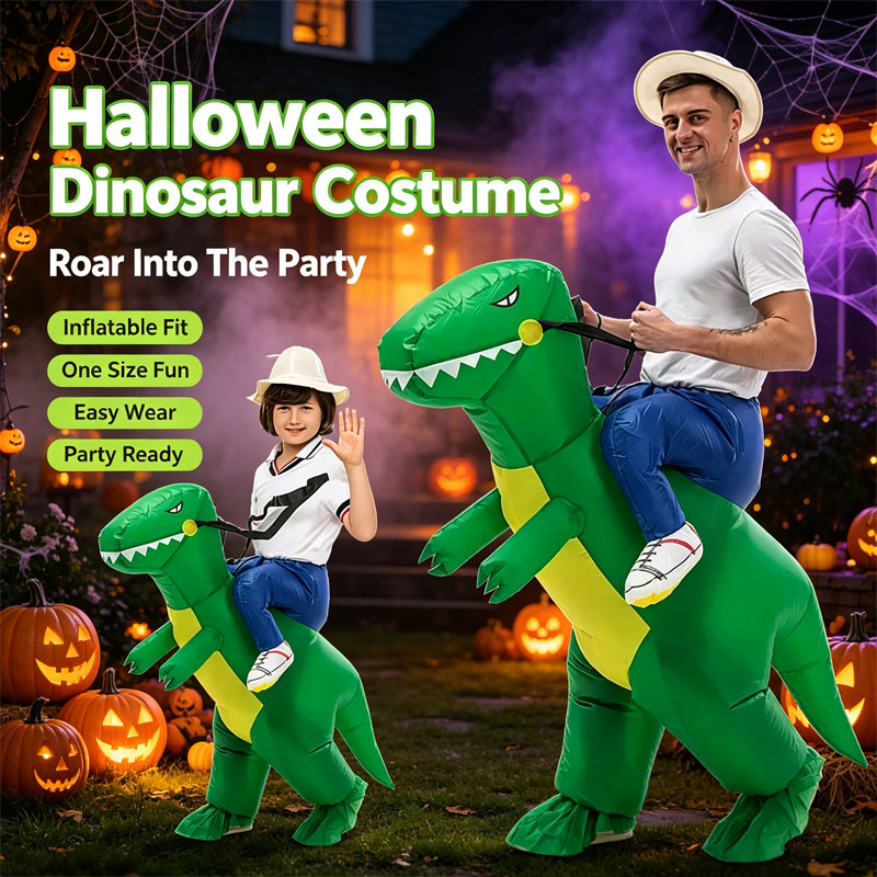 Disfraz Inflable de Dinosaurio - Kids Outdoor Ride On reseña y precio