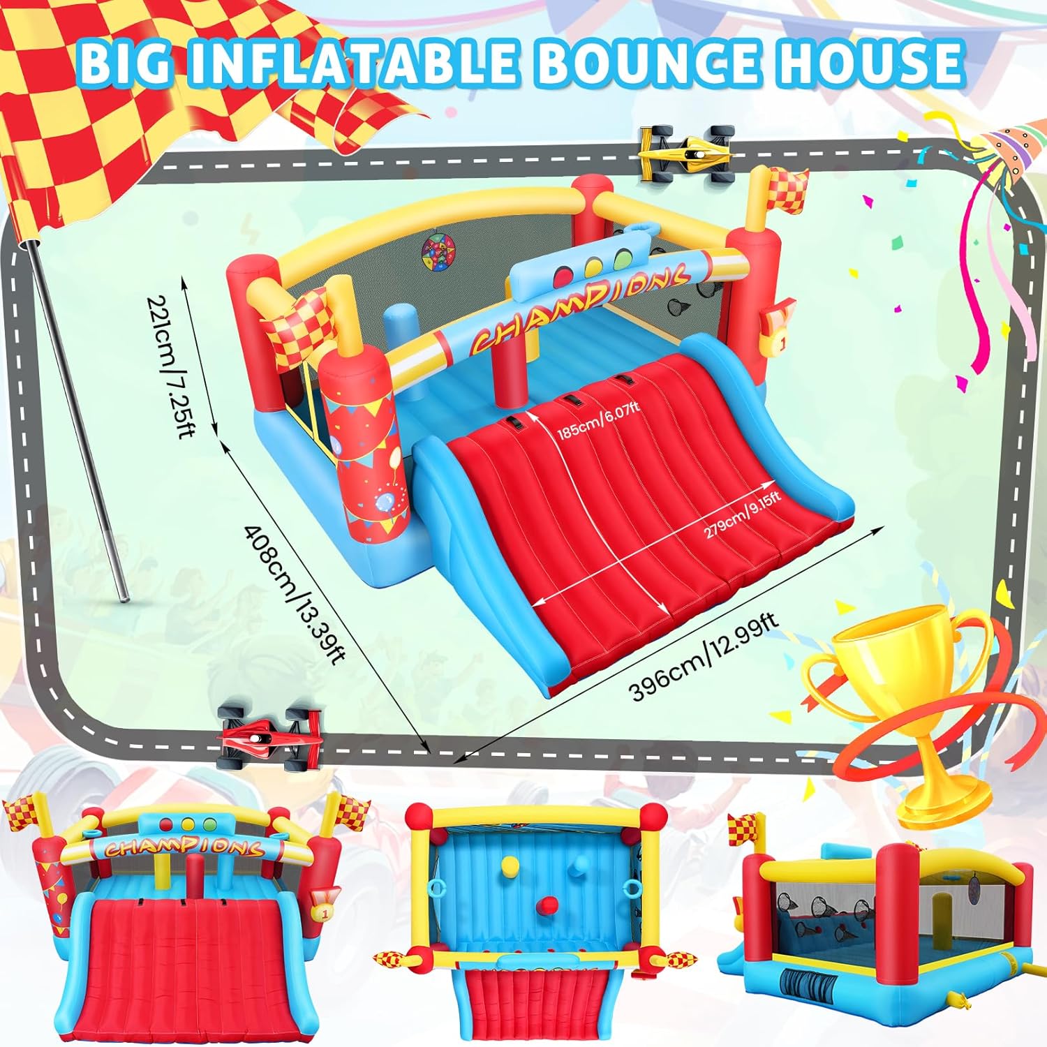 Gran Casa de Brinco Inflable p - Outdoor Games For Kids reseña y precio