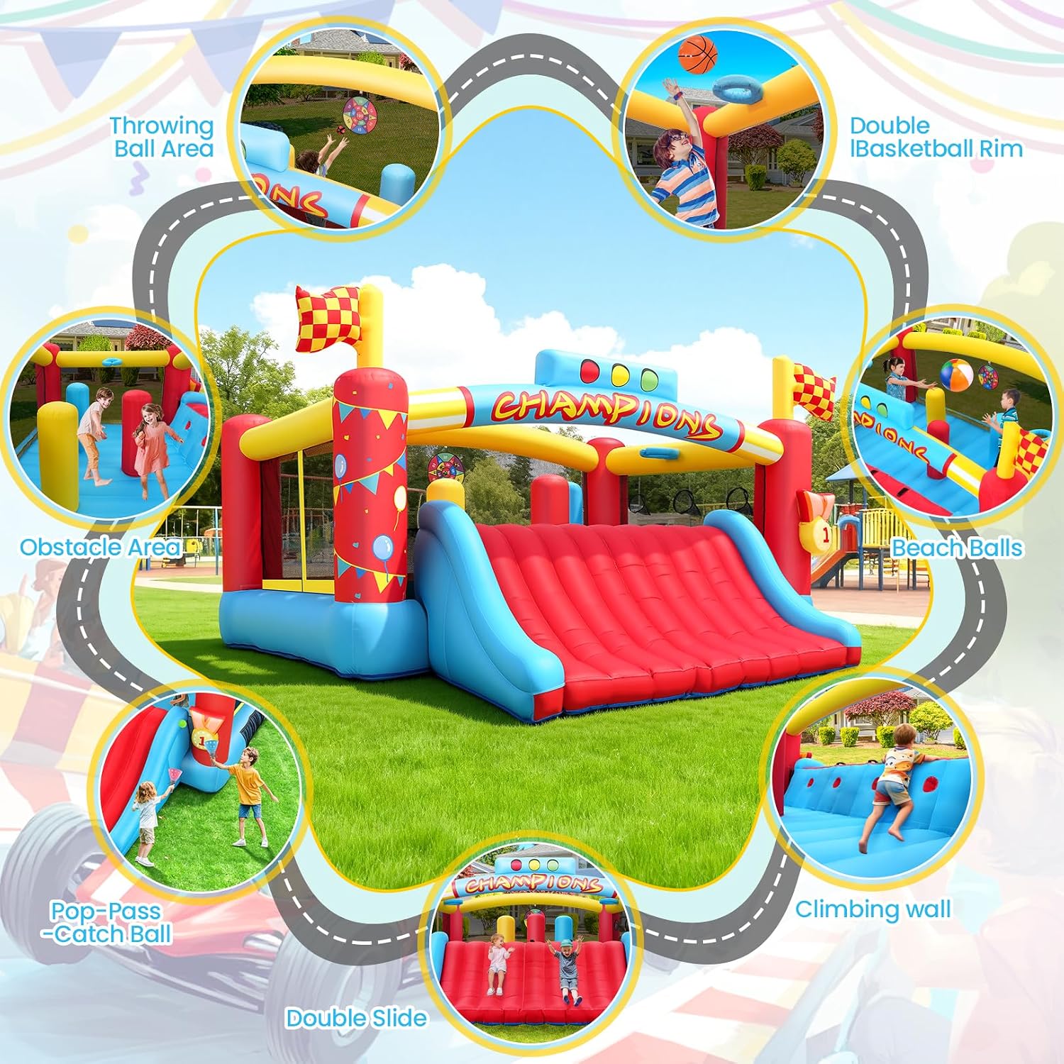 Gran Casa de Brinco Inflable p - Outdoor Games For Kids reseña y precio